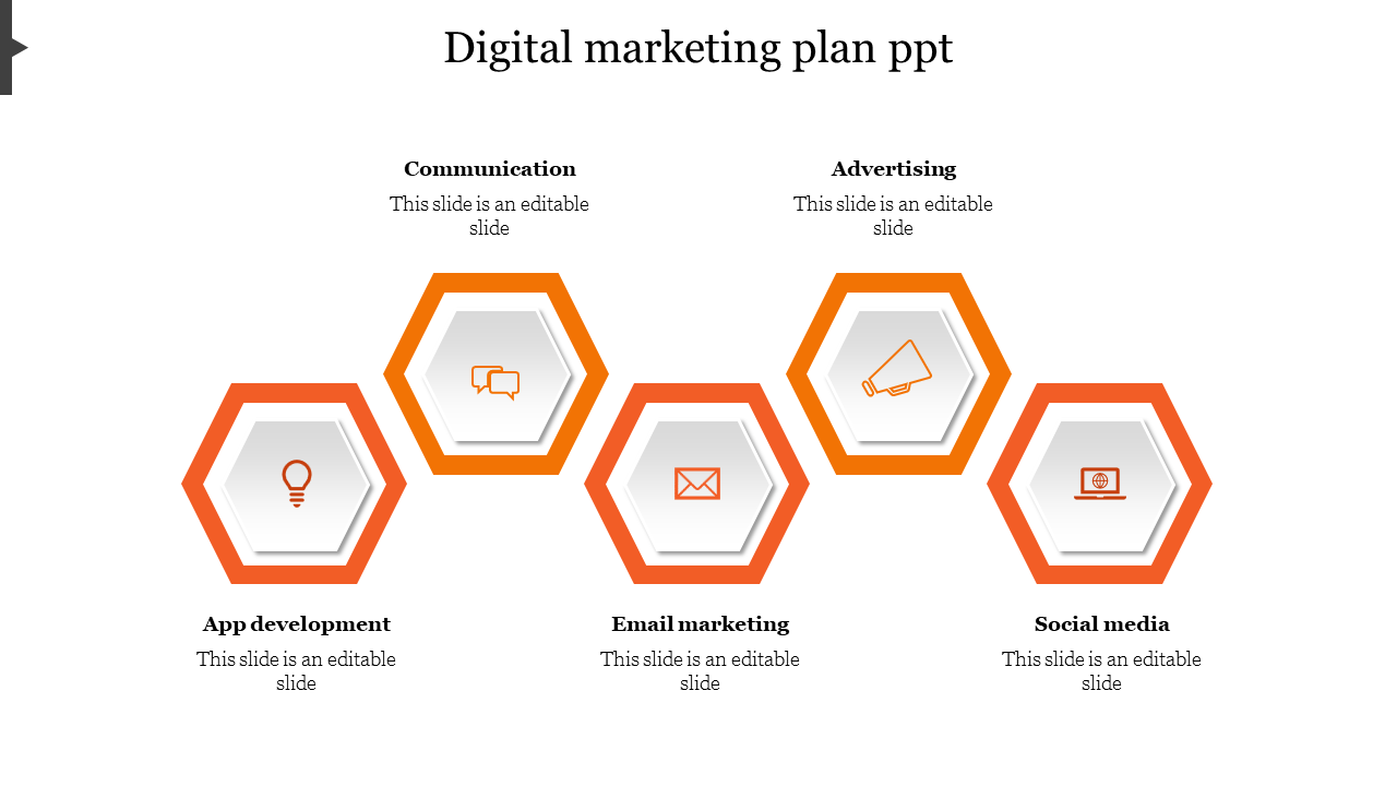Free - Innovative Digital Marketing Plan PPT In Orange Color